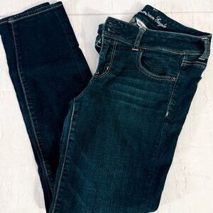 American Eagle Outfitters Women's Deep Blue Skinny Jeans